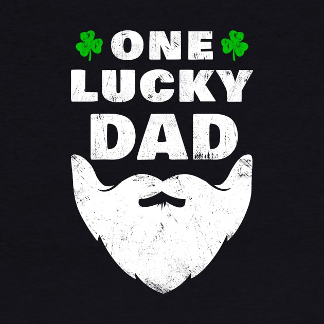 One Lucky Dad Funny St Patrick Day Gift by Yasna